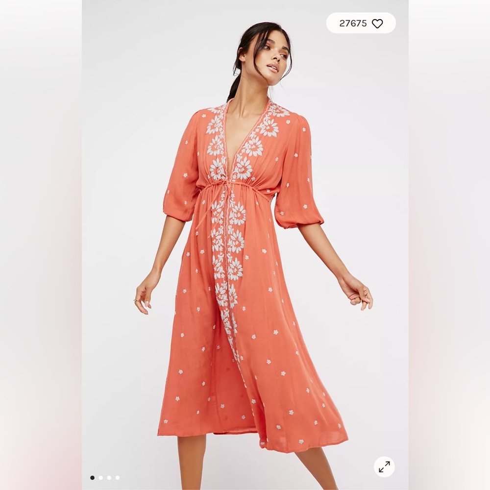 Free People fable midi dress